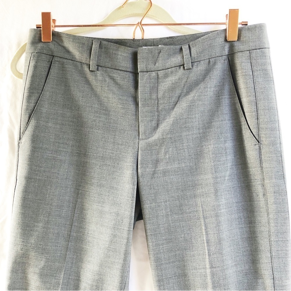 VINCE | SIDE STRAPPING PANTS IN HEATHER GRAY WOOL SIZE 6 - Picture 7 of 12